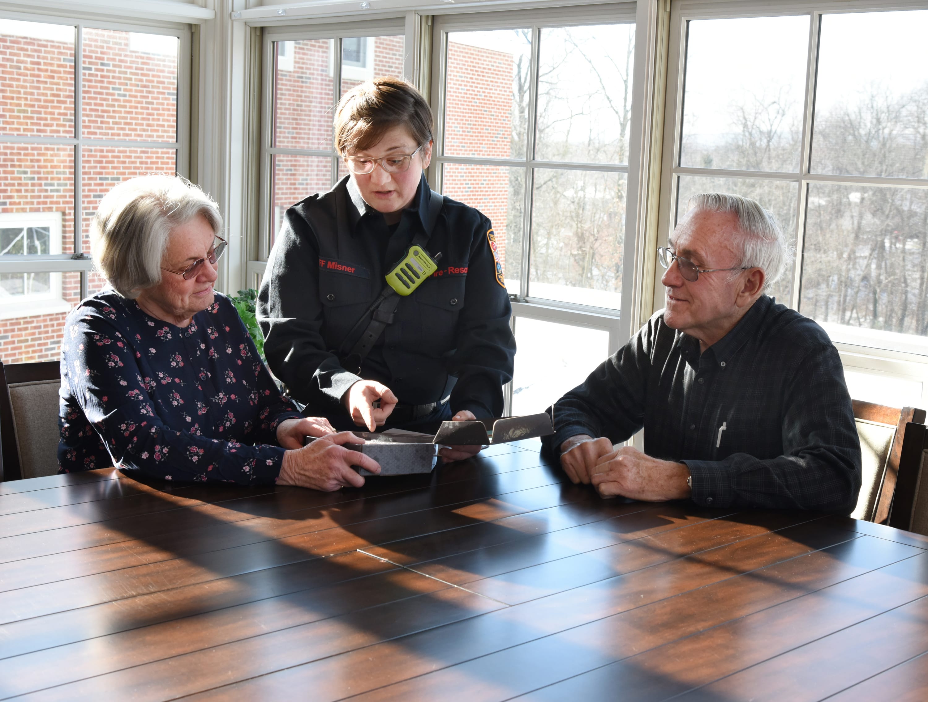 Community members participating in emergency-preparedness outreach